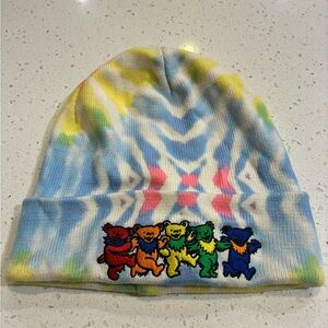 Grateful Dead Tie-Dye Beanie with Dancing Bears